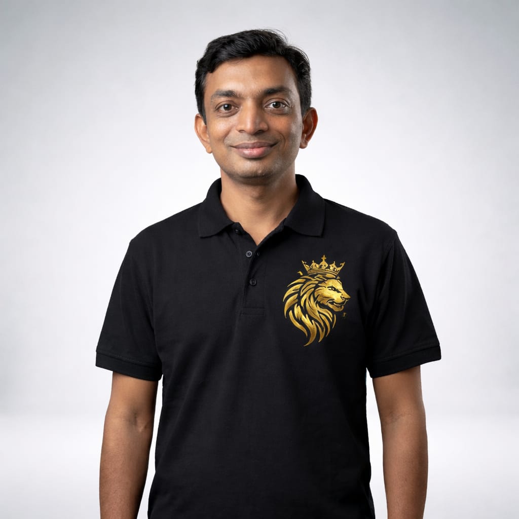 Golden Print Collar Tshirts