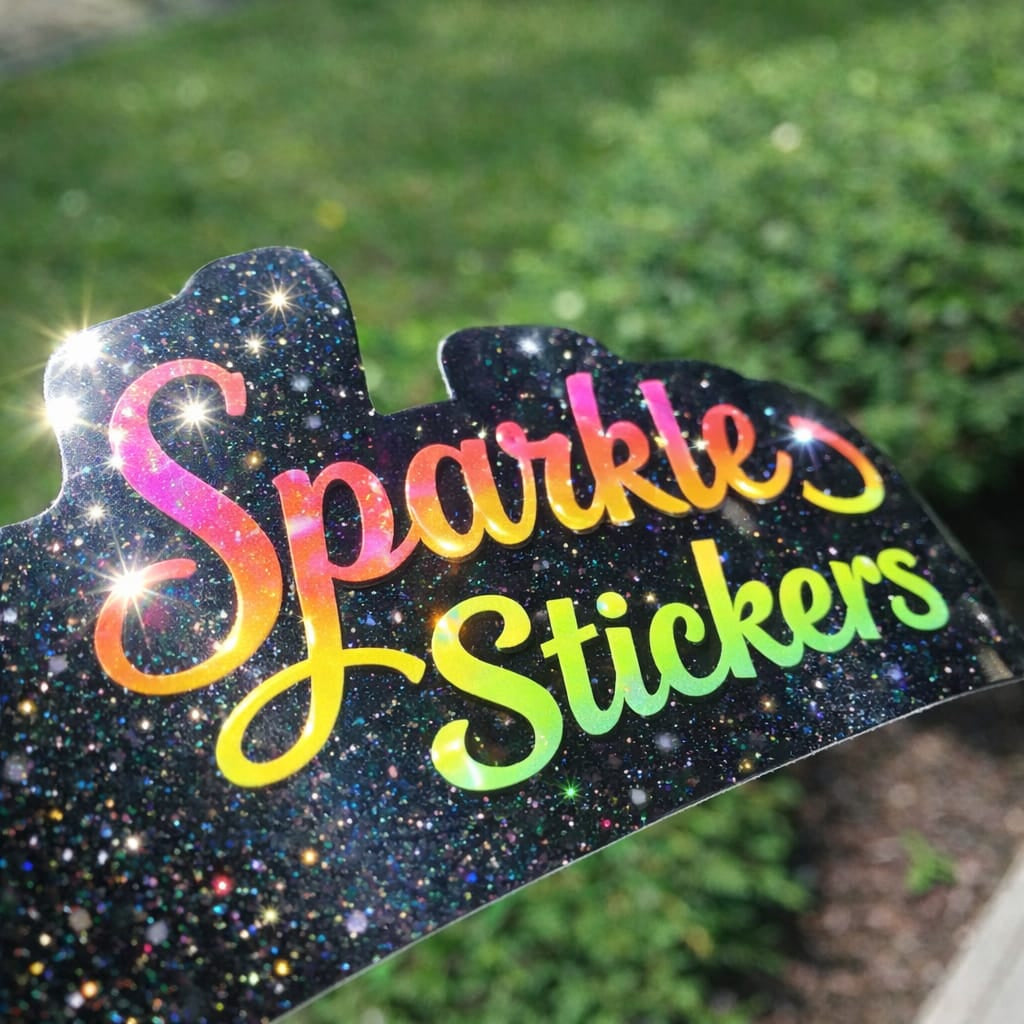 Sparkle Lamination Diecut Stickers