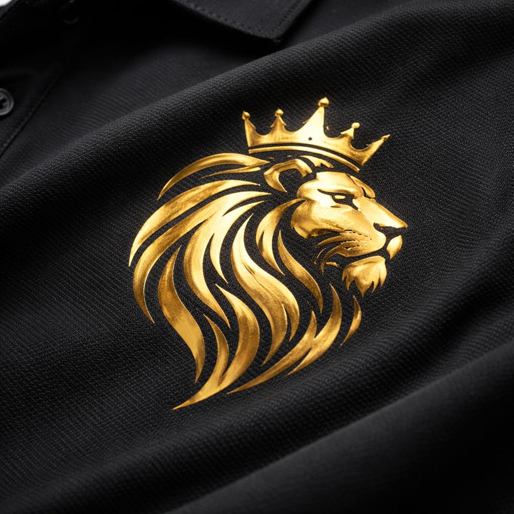Golden Print Collar Tshirts