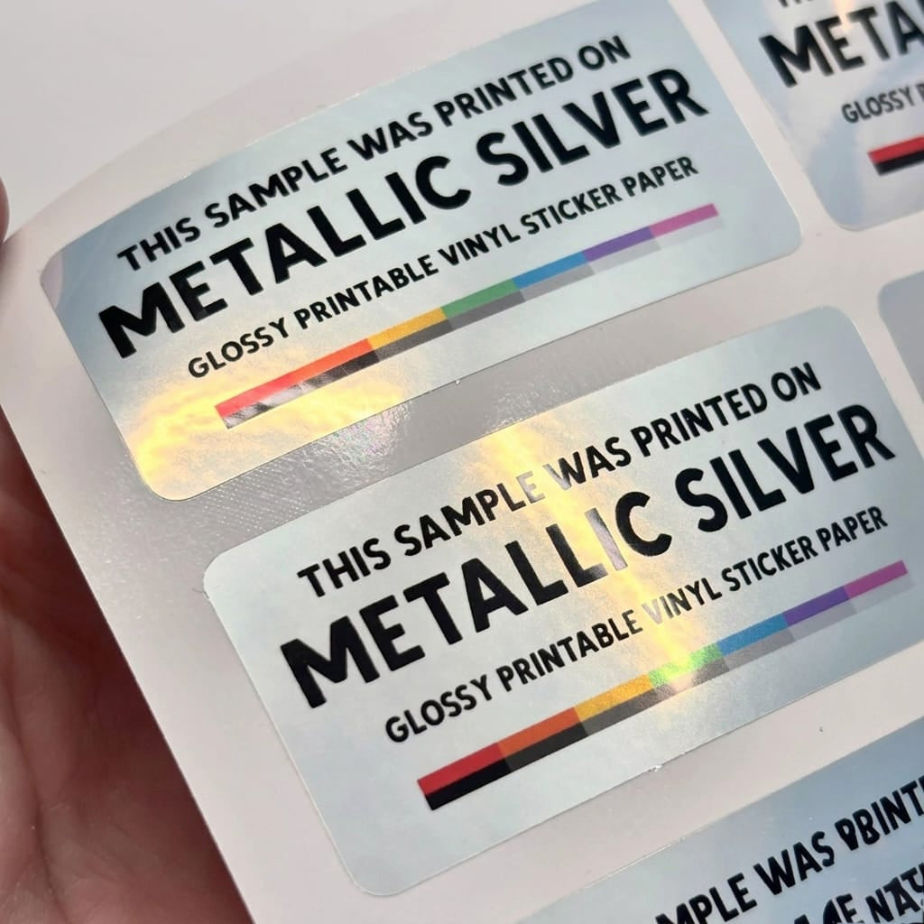 Silver Paper Diecut Stickers