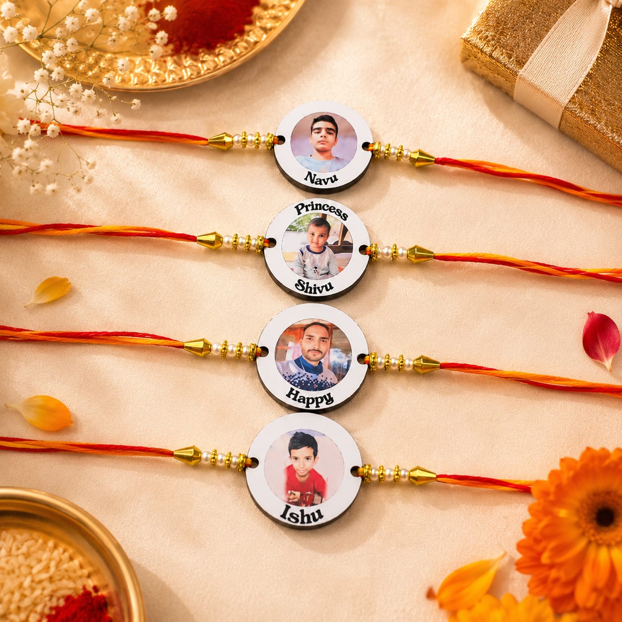 Wooden Photo Rakhi