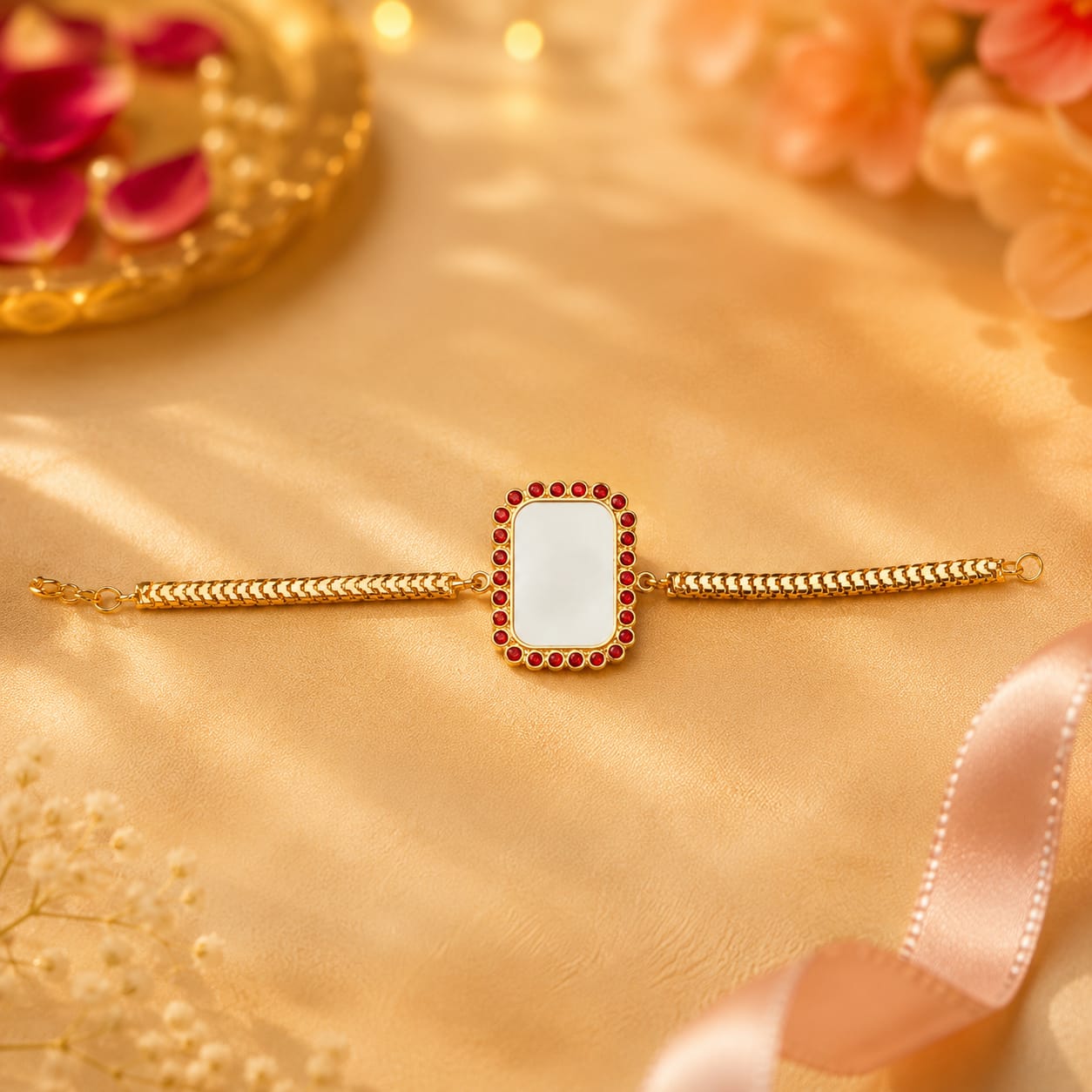 Golden Bracelet Rakhi 3