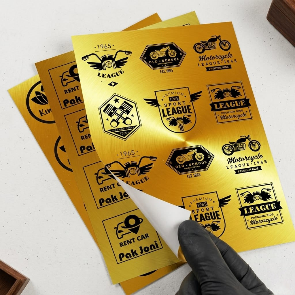 Gold Paper Diecut Stickers