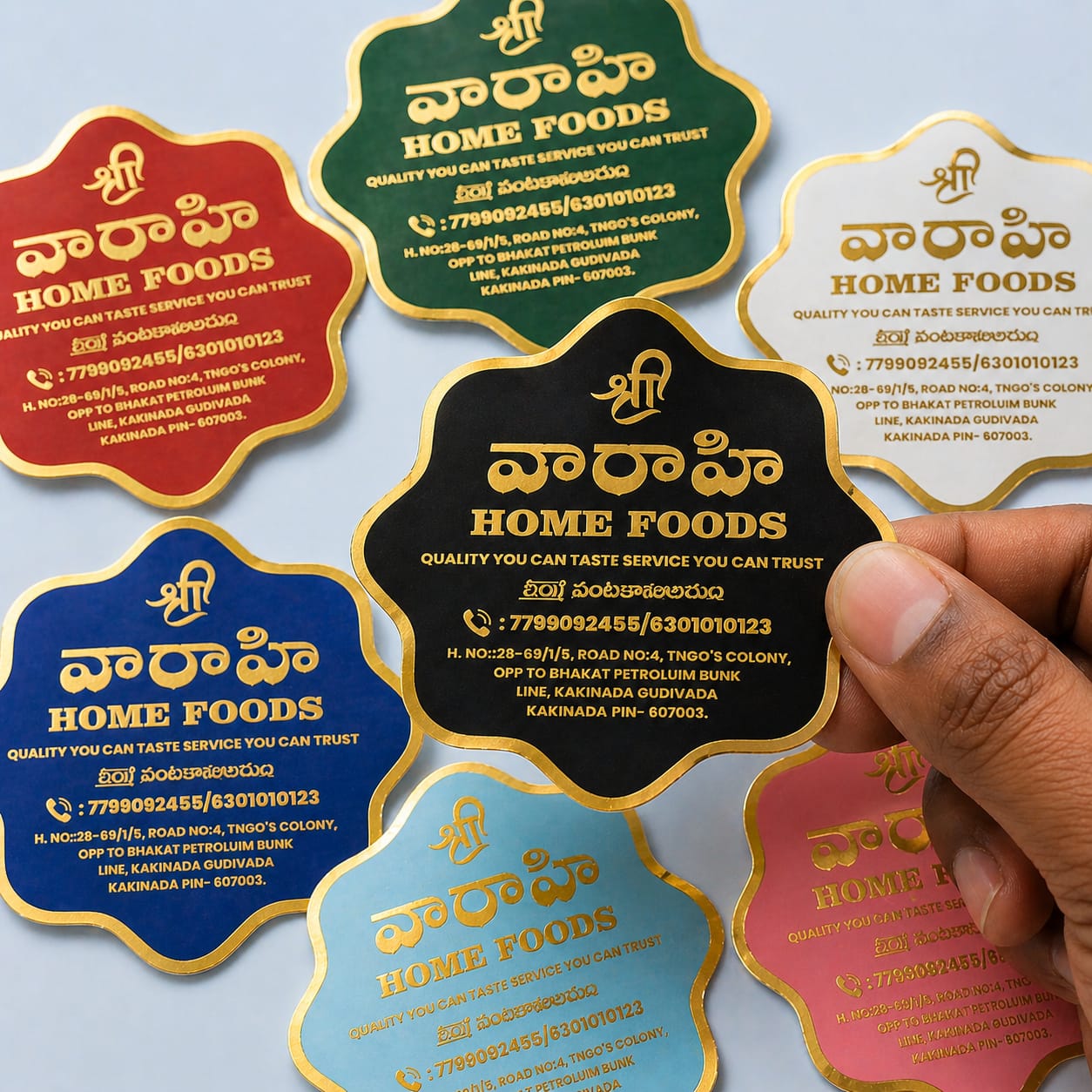 Golden Print Diecut Stickers