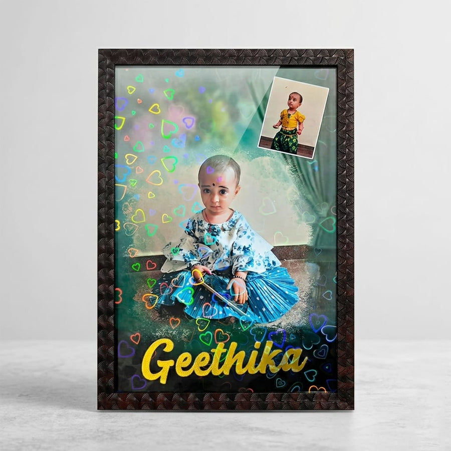 Photo Frame (Metallic Name Customize)