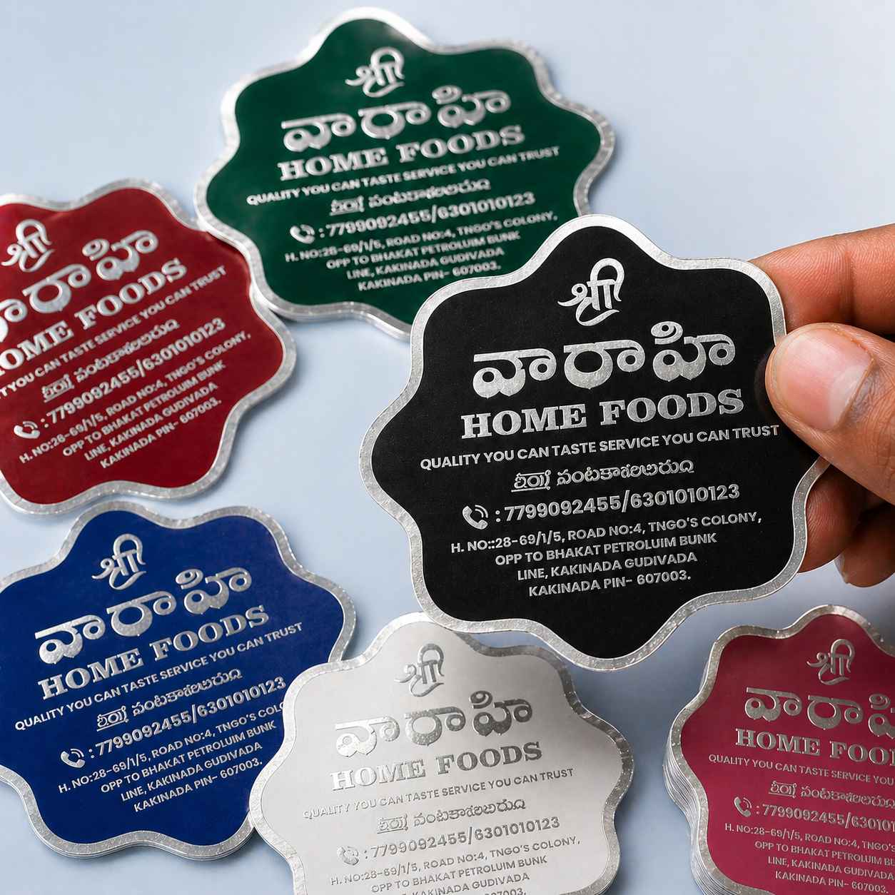 Silver Print Diecut Stickers