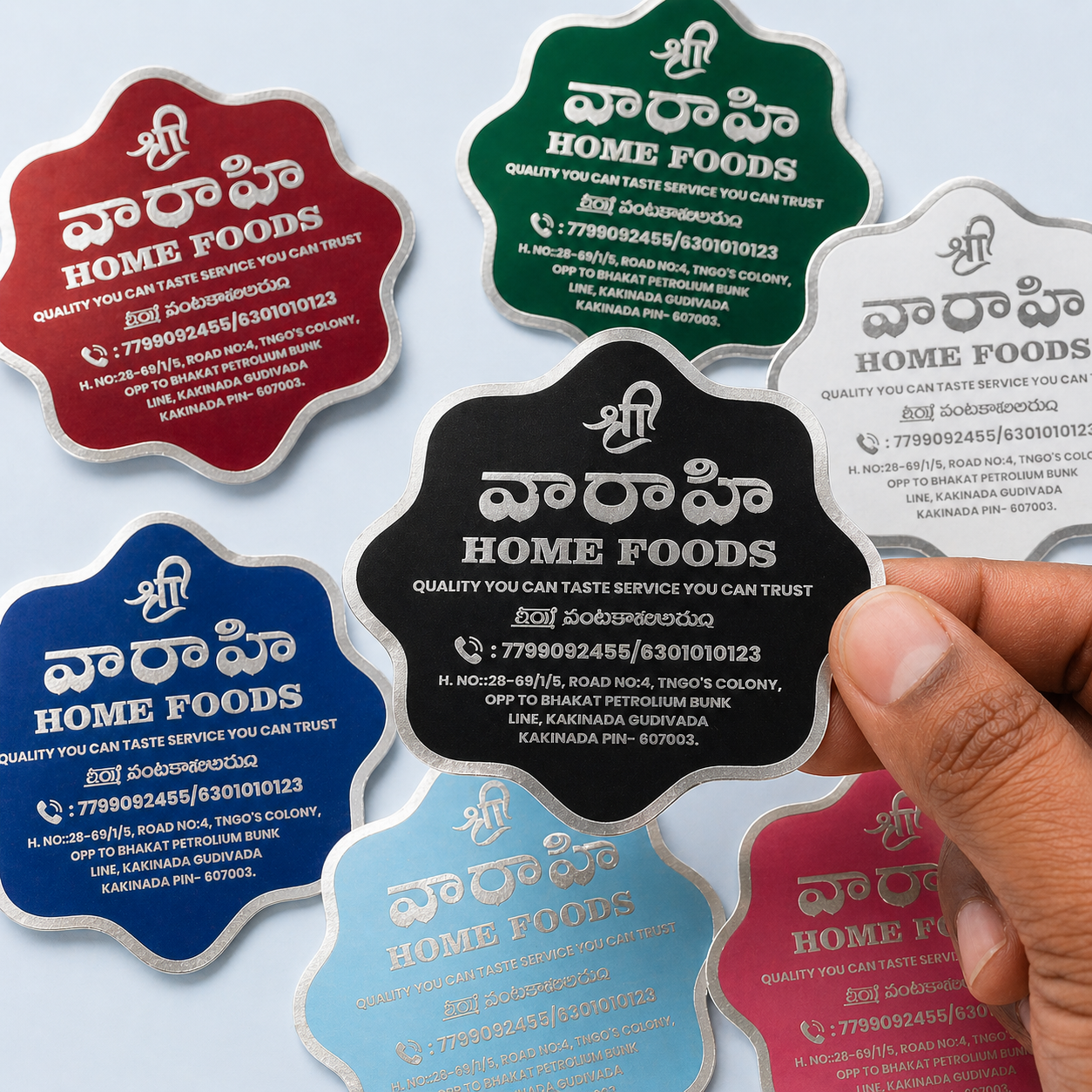 Silver Print Diecut Stickers